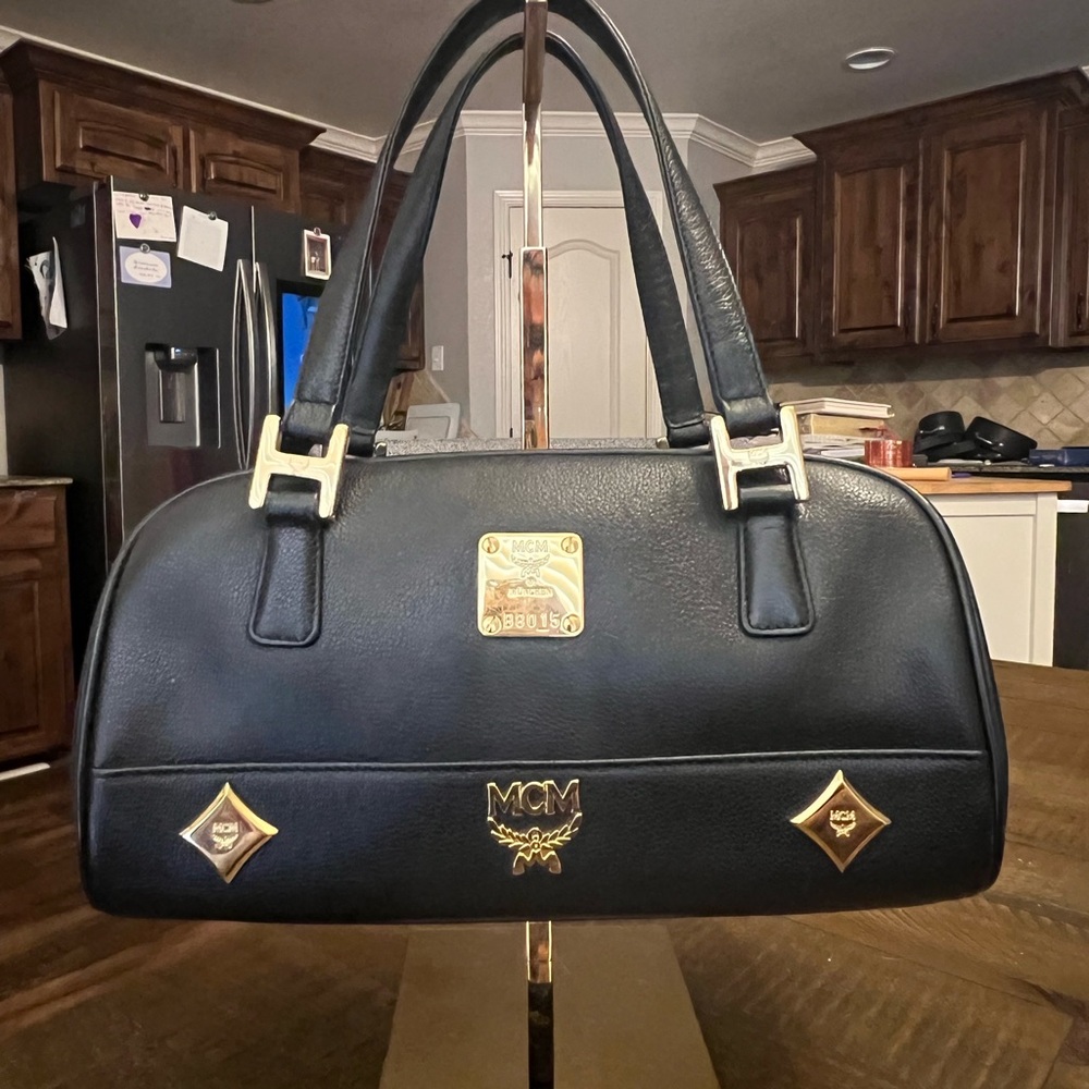 MCM Black with Gold hardware